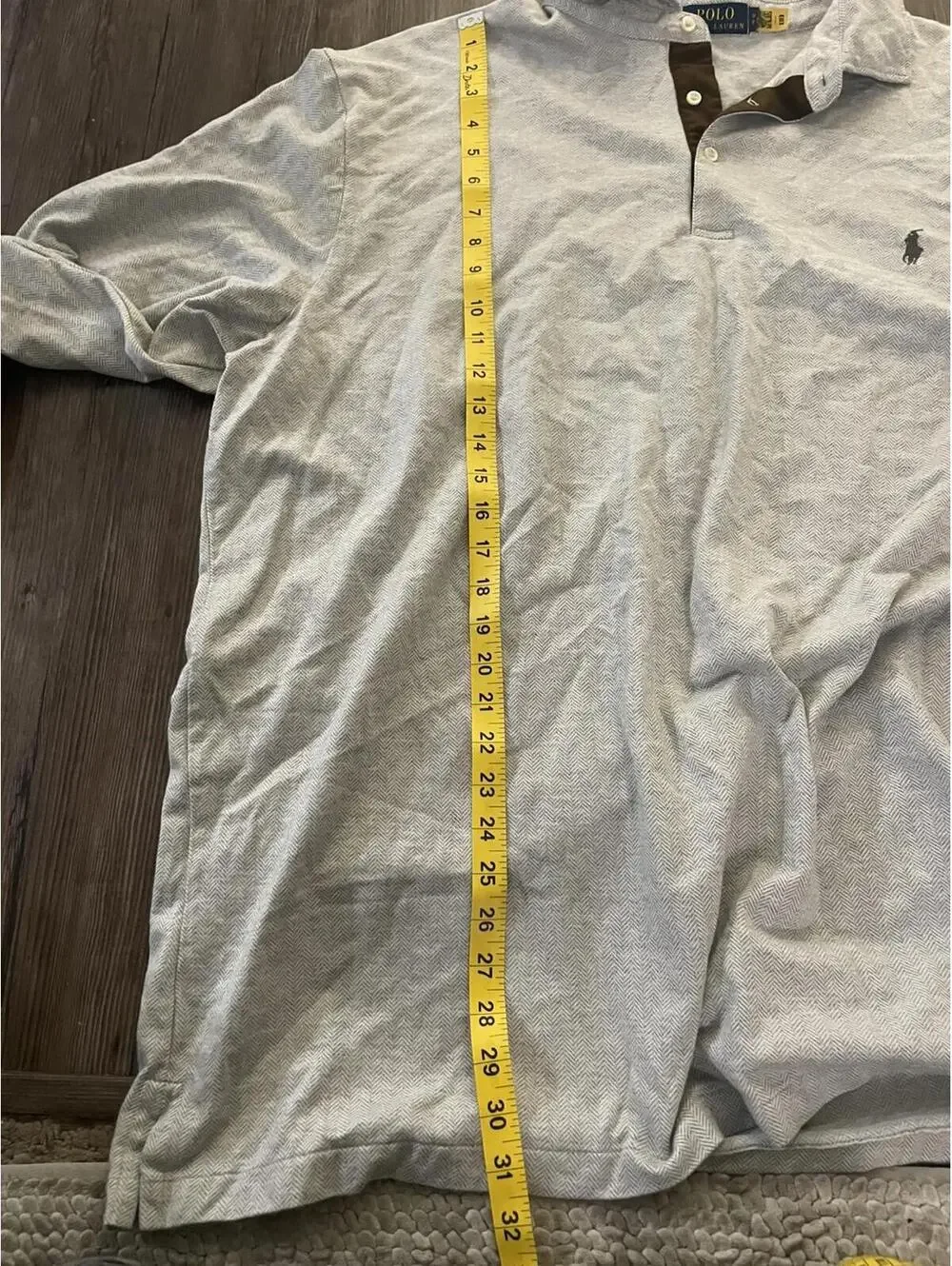 Polo Ralph Lauren Men’s L Gray 3XL Herringbone Long Sleeve